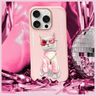 Nimmy etui iPhone 16 Pro 6.3"            różowy/pink Glasses Cool Cat na NearMe.pl