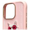 Nimmy etui iPhone 16 Pro Max 6.9"        różowy/pink Glasses Cool Cat na NearMe.pl