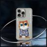 Nimmy etui iPhone 15 Pro Max 6.7"        szary/gray Glasses Cool Cat na NearMe.pl