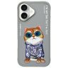 Nimmy etui iPhone 16 6.1" szary/gray     Glasses Cool Cat na NearMe.pl