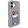 Nimmy etui iPhone 16 6.1" szary/gray     Glasses Cool Cat na NearMe.pl