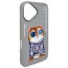 Nimmy etui iPhone 16 6.1" szary/gray     Glasses Cool Cat na NearMe.pl