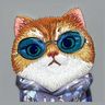 Nimmy etui iPhone 16 6.1" szary/gray     Glasses Cool Cat na NearMe.pl