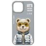 Nimmy etui iPhone 15 6.1" szary/gray     Cool&Cute 2.0 Bear na NearMe.pl