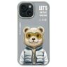 Nimmy etui iPhone 15 6.1" szary/gray     Cool&Cute 2.0 Bear na NearMe.pl