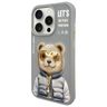Nimmy etui iPhone 15 Pro 6.1" szary/gray Cool&Cute 2.0 Bear na NearMe.pl