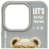 Nimmy etui iPhone 15 Pro 6.1" szary/gray Cool&Cute 2.0 Bear na NearMe.pl
