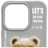Nimmy etui iPhone 15 Pro Max 6.7"        szary/gray Cool&Cute 2.0 Bear na NearMe.pl