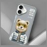 Nimmy etui iPhone 16 6.1" szary/gray     Cool&Cute 2.0 Bear na NearMe.pl