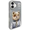 Nimmy etui iPhone 16 6.1" szary/gray     Cool&Cute 2.0 Bear na NearMe.pl