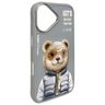 Nimmy etui iPhone 16 6.1" szary/gray     Cool&Cute 2.0 Bear na NearMe.pl