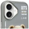 Nimmy etui iPhone 16 6.1" szary/gray     Cool&Cute 2.0 Bear na NearMe.pl