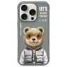 Nimmy etui iPhone 16 Pro 6.3" szary/gray Cool&Cute 2.0 Bear na NearMe.pl