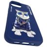Nimmy etui iPhone 15 6.1" niebieski/blue Glasses Cool Cat na NearMe.pl