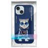 Nimmy etui iPhone 15 6.1" niebieski/blue Glasses Cool Cat na NearMe.pl