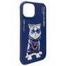 Nimmy etui iPhone 15 6.1" niebieski/blue Glasses Cool Cat na NearMe.pl