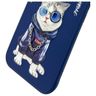 Nimmy etui iPhone 15 6.1" niebieski/blue Glasses Cool Cat na NearMe.pl