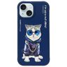 Nimmy etui iPhone 15 6.1" niebieski/blue Glasses Cool Cat na NearMe.pl