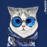 Nimmy etui iPhone 15 6.1" niebieski/blue Glasses Cool Cat na NearMe.pl