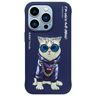 Nimmy etui iPhone 15 Pro Max 6.7"        niebieski/blue Glasses Cool Cat na NearMe.pl