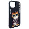 Nimmy etui iPhone 15 6.1" czarny/black   Glasses Cool Cat na NearMe.pl