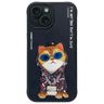 Nimmy etui iPhone 15 6.1" czarny/black   Glasses Cool Cat na NearMe.pl