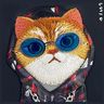 Nimmy etui iPhone 15 6.1" czarny/black   Glasses Cool Cat na NearMe.pl
