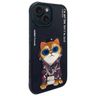 Nimmy etui iPhone 15 6.1" czarny/black   Glasses Cool Cat na NearMe.pl