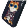 Nimmy etui iPhone 15 6.1" czarny/black   Glasses Cool Cat na NearMe.pl