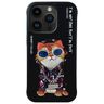 Nimmy etui iPhone 15 Pro 6.1"            czarny/black Glasses Cool Cat na NearMe.pl
