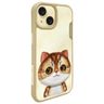 Nimmy etui iPhone 15 6.1" khaki Big Eyed Pet 2.0 Cat na NearMe.pl