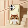 Nimmy etui iPhone 16 6.1" khaki Big Eyed Pet 2.0 Cat na NearMe.pl