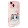 Nimmy etui iPhone 15 6.1" różowy/pink    Big Eyed Pet 2.0 Cat na NearMe.pl