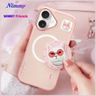 Etui Nimmy Glasses Cool Cat MagSafe do   iPhone 16 różowy na NearMe.pl
