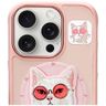 Etui Nimmy Glasses Cool Cat MagSafe do   iPhone 16 Pro różowy na NearMe.pl