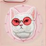 Etui Nimmy Glasses Cool Cat MagSafe do   iPhone 16 Pro różowy na NearMe.pl