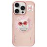Etui Nimmy Glasses Cool Cat MagSafe do   iPhone 16 Pro Max różowy na NearMe.pl