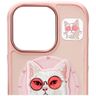 Etui Nimmy Glasses Cool Cat MagSafe do   iPhone 16 Pro Max różowy na NearMe.pl