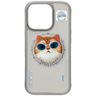 Etui Nimmy Glasses Cool Cat MagSafe do   iPhone 16 Pro Max szary na NearMe.pl