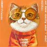Etui Nimmy Glasses Cool Cat do iPhone 17 Pro Max pomarańczowy na NearMe.pl