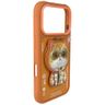 Etui Nimmy Cool&Cute 2.0 Cat do iPhone   17 Pro Max z magnetyczną zawieszką pomarańczowy na NearMe.pl