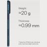 Etui PITAKA Ultra-Slim MagSafe do iPhone 17 Pro czarno niebieski na NearMe.pl