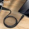 USAMS Kabel pleciony U41 lightning 3m2A czarny/black SJ397USB01 (US-SJ397) Fast Charge na NearMe.pl