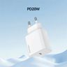 USAMS Ład. siec. 1xUSB-C T65 PD20WPD Fast Charging US-CC226 + kabel USB-C/USB-C US-SJ711 60W biały/white Yi Series OYXLTZ01 na NearMe.pl