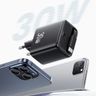 USAMS Ład. siec. 1xUSB-C ze zwijanymkablem USB-C Retractable PD+QC 30W Gan Fast Charging biały/white YC Series CC241TC02 (US-CC241) na NearMe.pl