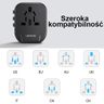USAMS Adapter siec. 2xUSB T55 12W4w1 US/AU/EU/UK czarny/black CC173TC01 (US-CC173) Univesal Travel Charger na NearMe.pl