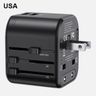 USAMS Adapter siec. 2xUSB T55 12W4w1 US/AU/EU/UK czarny/black CC173TC01 (US-CC173) Univesal Travel Charger na NearMe.pl