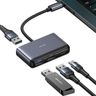 USAMS Adapter HUB 4w1 2xUSB 2.0/USB 3.0/USB-C szary/dark grey SJ627HUB01 (US-SJ627) na NearMe.pl