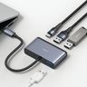 USAMS Adapter HUB 4w1 2xUSB 2.0/USB 3.0/USB-C szary/dark grey SJ627HUB01 (US-SJ627) na NearMe.pl