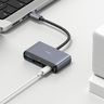 USAMS Adapter HUB 4w1 2xUSB 2.0/USB 3.0/USB-C szary/dark grey SJ627HUB01 (US-SJ627) na NearMe.pl